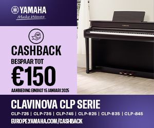 Cashback op digitale piano's van Yamaha